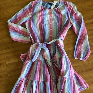 NWT J.Crew Veda Multicolored Striped Dress - Small